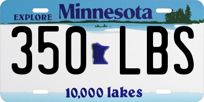 MN license plate 350LBS