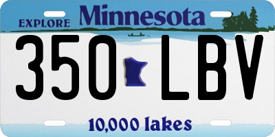 MN license plate 350LBV