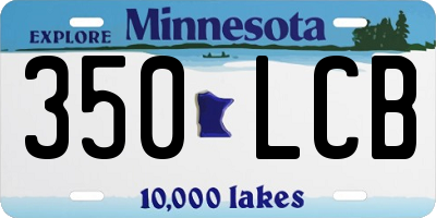 MN license plate 350LCB