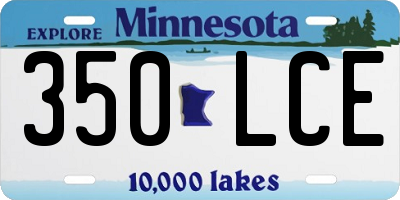 MN license plate 350LCE