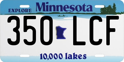 MN license plate 350LCF