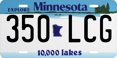 MN license plate 350LCG