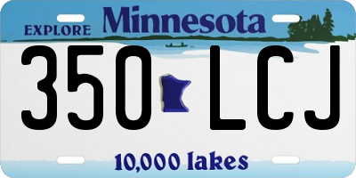 MN license plate 350LCJ