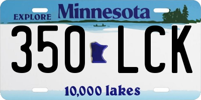 MN license plate 350LCK