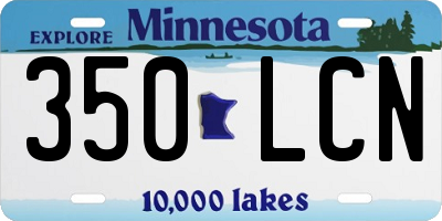 MN license plate 350LCN