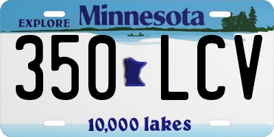 MN license plate 350LCV