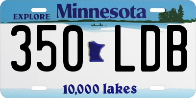 MN license plate 350LDB