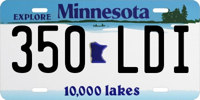 MN license plate 350LDI