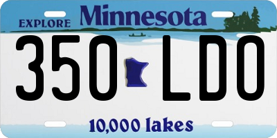 MN license plate 350LDO