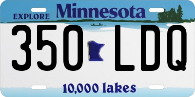 MN license plate 350LDQ