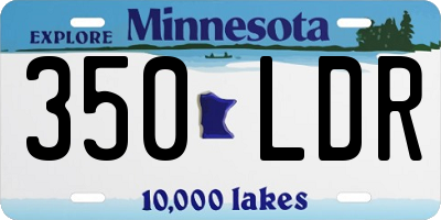 MN license plate 350LDR