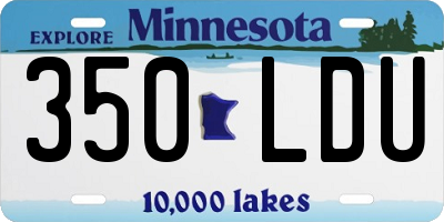 MN license plate 350LDU