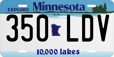MN license plate 350LDV