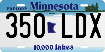 MN license plate 350LDX
