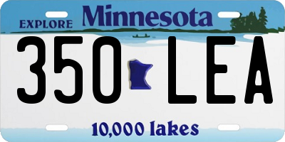 MN license plate 350LEA