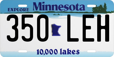 MN license plate 350LEH
