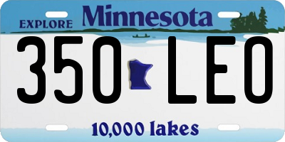 MN license plate 350LEO