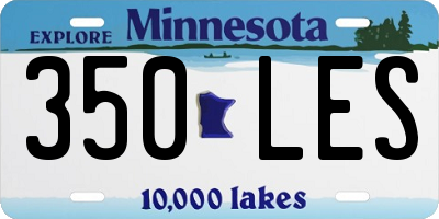 MN license plate 350LES