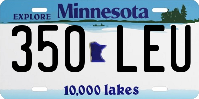 MN license plate 350LEU