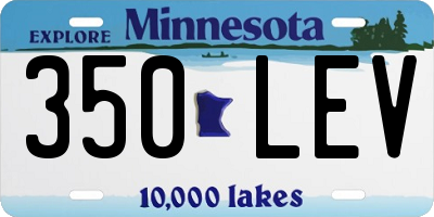 MN license plate 350LEV