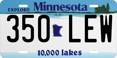 MN license plate 350LEW