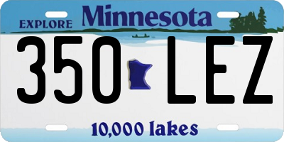 MN license plate 350LEZ
