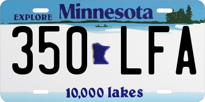 MN license plate 350LFA