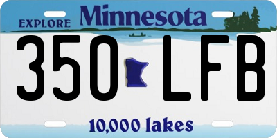 MN license plate 350LFB