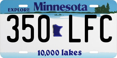 MN license plate 350LFC