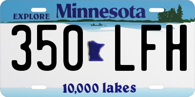 MN license plate 350LFH
