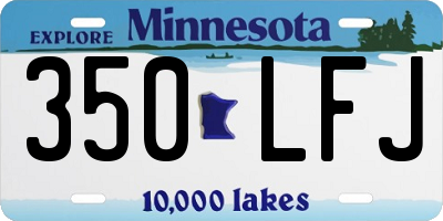 MN license plate 350LFJ