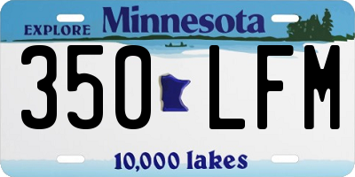 MN license plate 350LFM