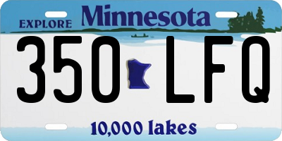 MN license plate 350LFQ