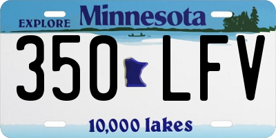 MN license plate 350LFV