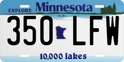 MN license plate 350LFW