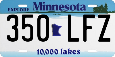 MN license plate 350LFZ