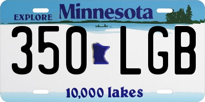 MN license plate 350LGB