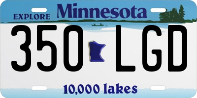 MN license plate 350LGD
