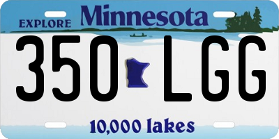 MN license plate 350LGG