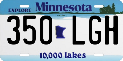 MN license plate 350LGH