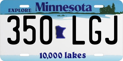 MN license plate 350LGJ