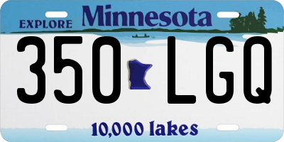 MN license plate 350LGQ