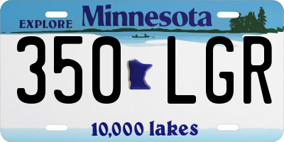 MN license plate 350LGR