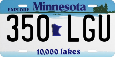 MN license plate 350LGU