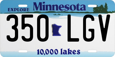 MN license plate 350LGV