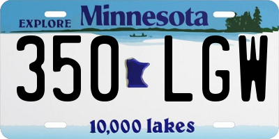 MN license plate 350LGW