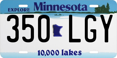 MN license plate 350LGY