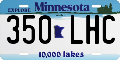 MN license plate 350LHC