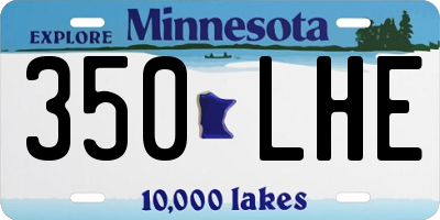 MN license plate 350LHE