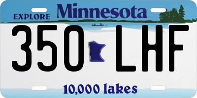 MN license plate 350LHF